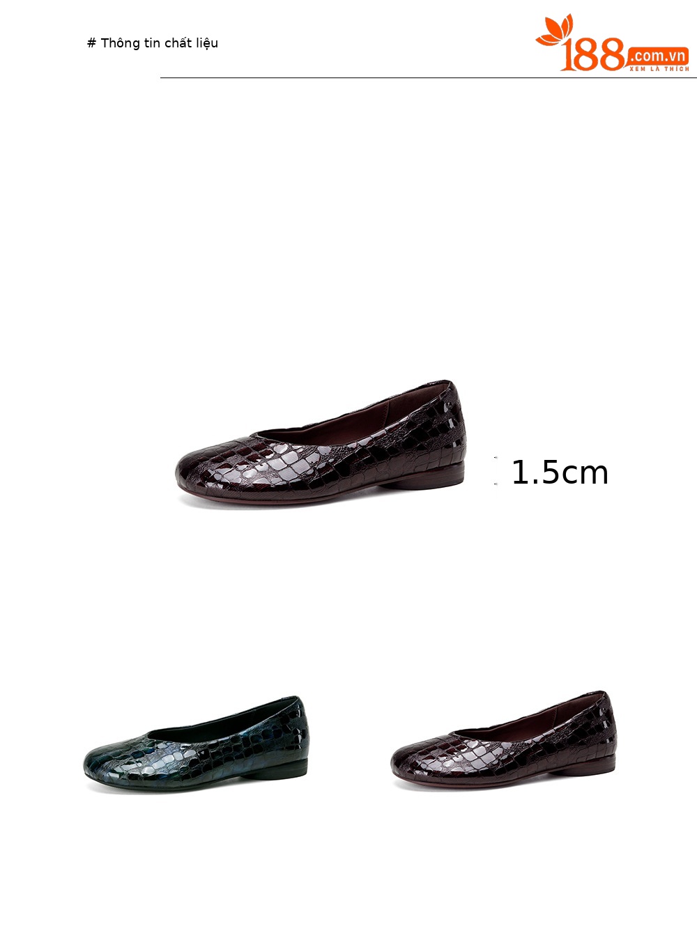 Giày lười nữ da cừu đế bệt mũi tròn phong cách bà già — Rượu vang đỏ chi tiết 1