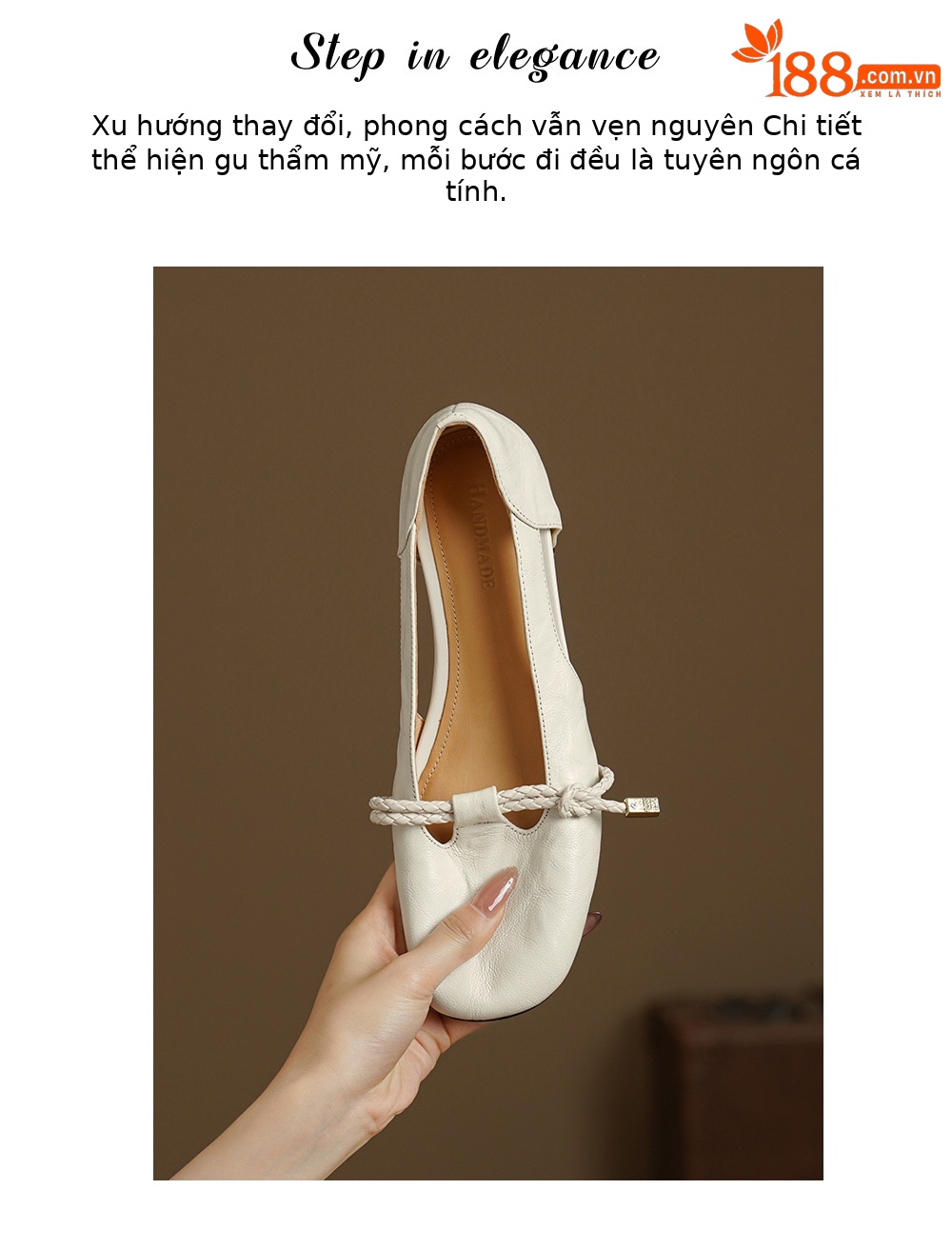 Sandal nữ da cừu mũi kín đế xuồng gót cao 9 cm phong cách Hàn Quốc — màu nâu chi tiết 1