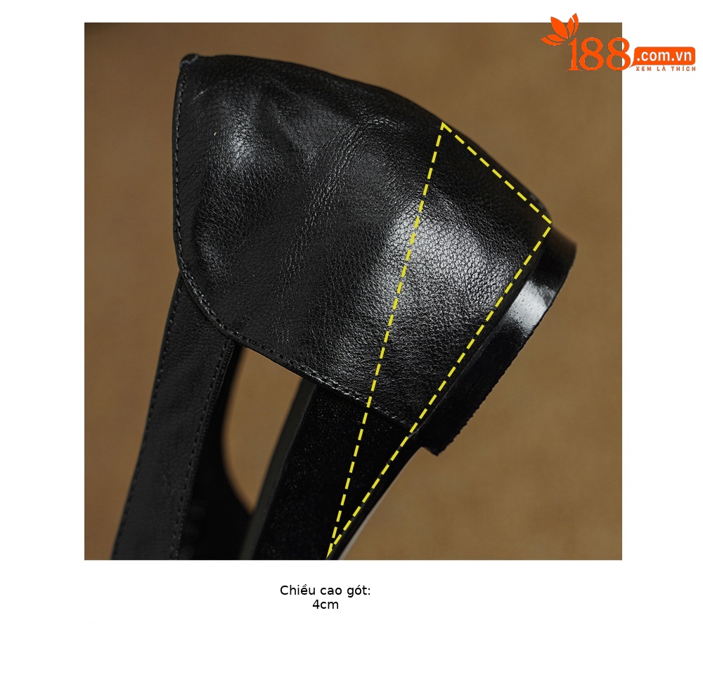 Sandal nữ da cừu mũi kín đế xuồng gót cao 9 cm phong cách Hàn Quốc — màu nâu chi tiết 18
