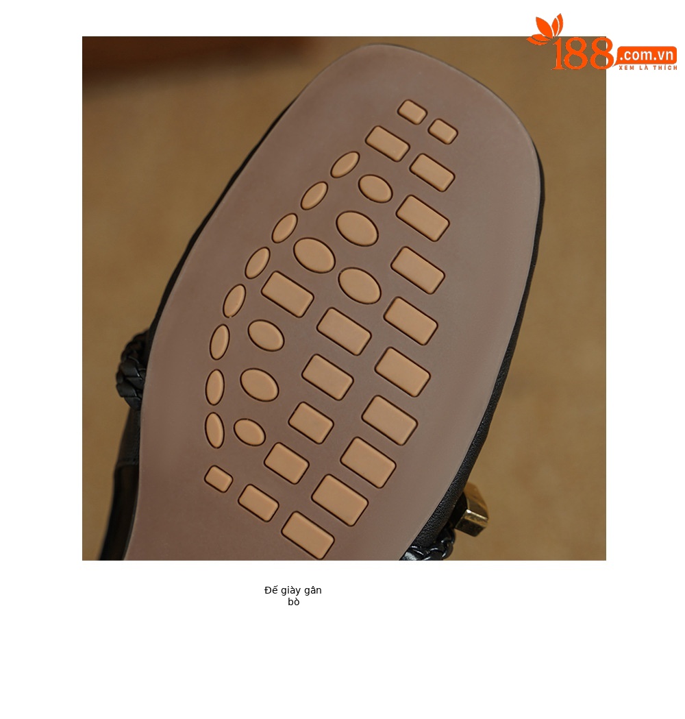 Sandal nữ da cừu mũi kín đế xuồng gót cao 9 cm phong cách Hàn Quốc — màu nâu chi tiết 19