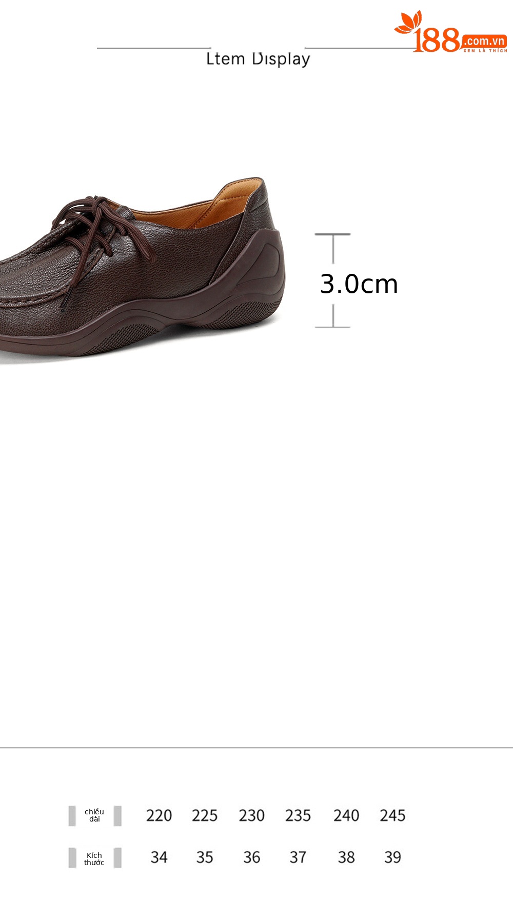 Giày lười nữ mũi vuông da cừu mềm phong cách DeTrain vintage, đế bệt buộc dây — màu nâu chi tiết 3