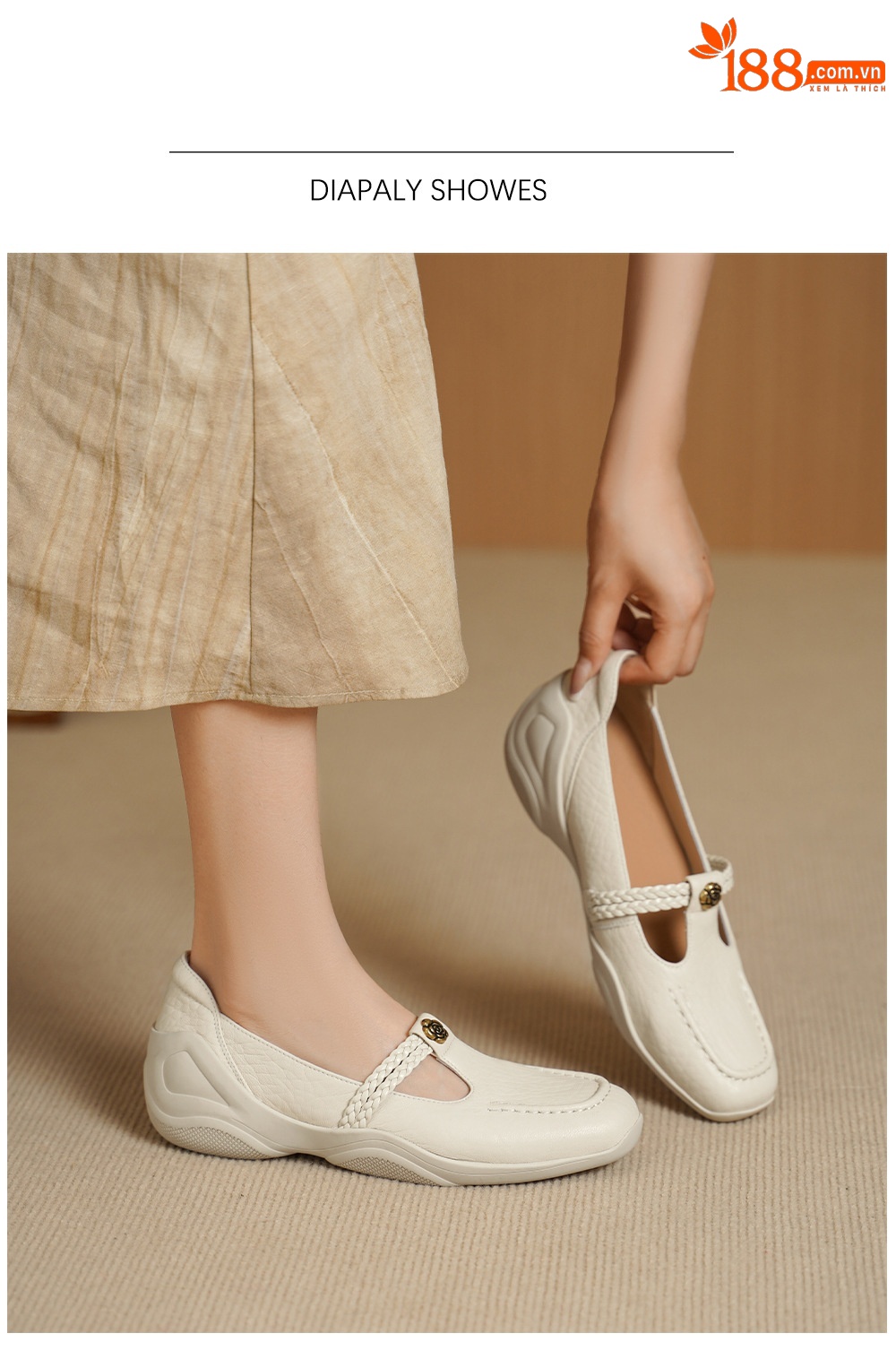 Giày Mary Jane nữ da cừu mềm đế xuồng gót thấp quai ngang — đen chi tiết 3