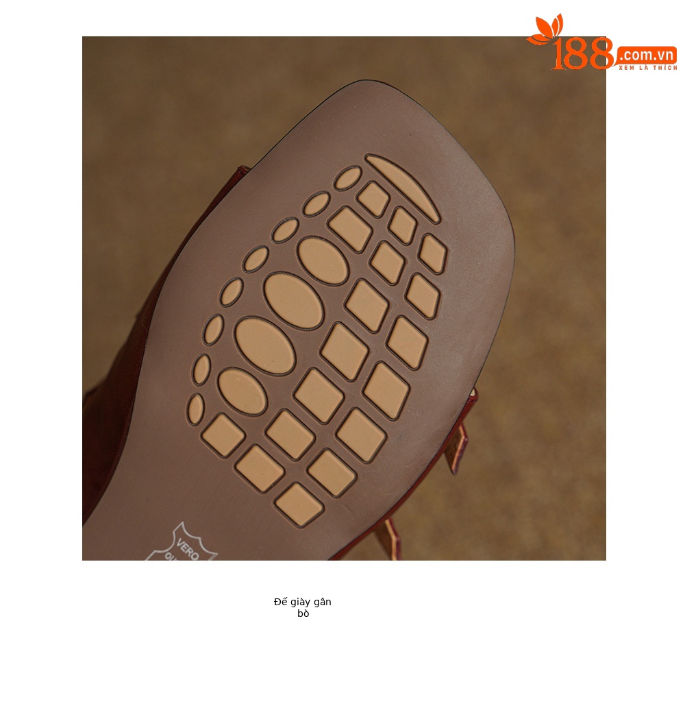 Sandal nữ hở mũi đầu vuông cổ điển quai ngang khóa cài gót thấp — màu be chi tiết 19