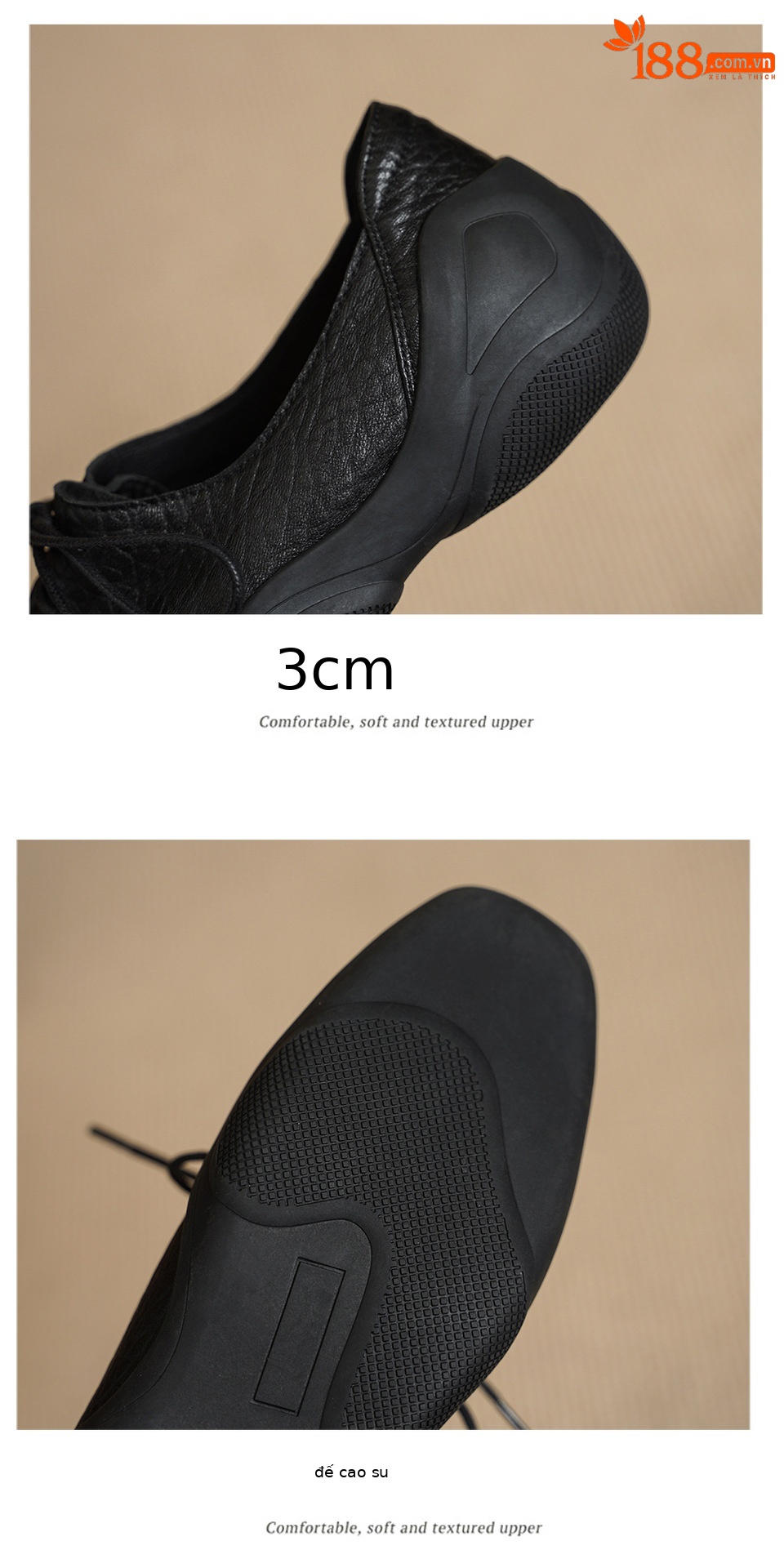 Giày lười nữ da cừu mềm phong cách DeTrain vintage, đế phẳng buộc dây — đen chi tiết 15