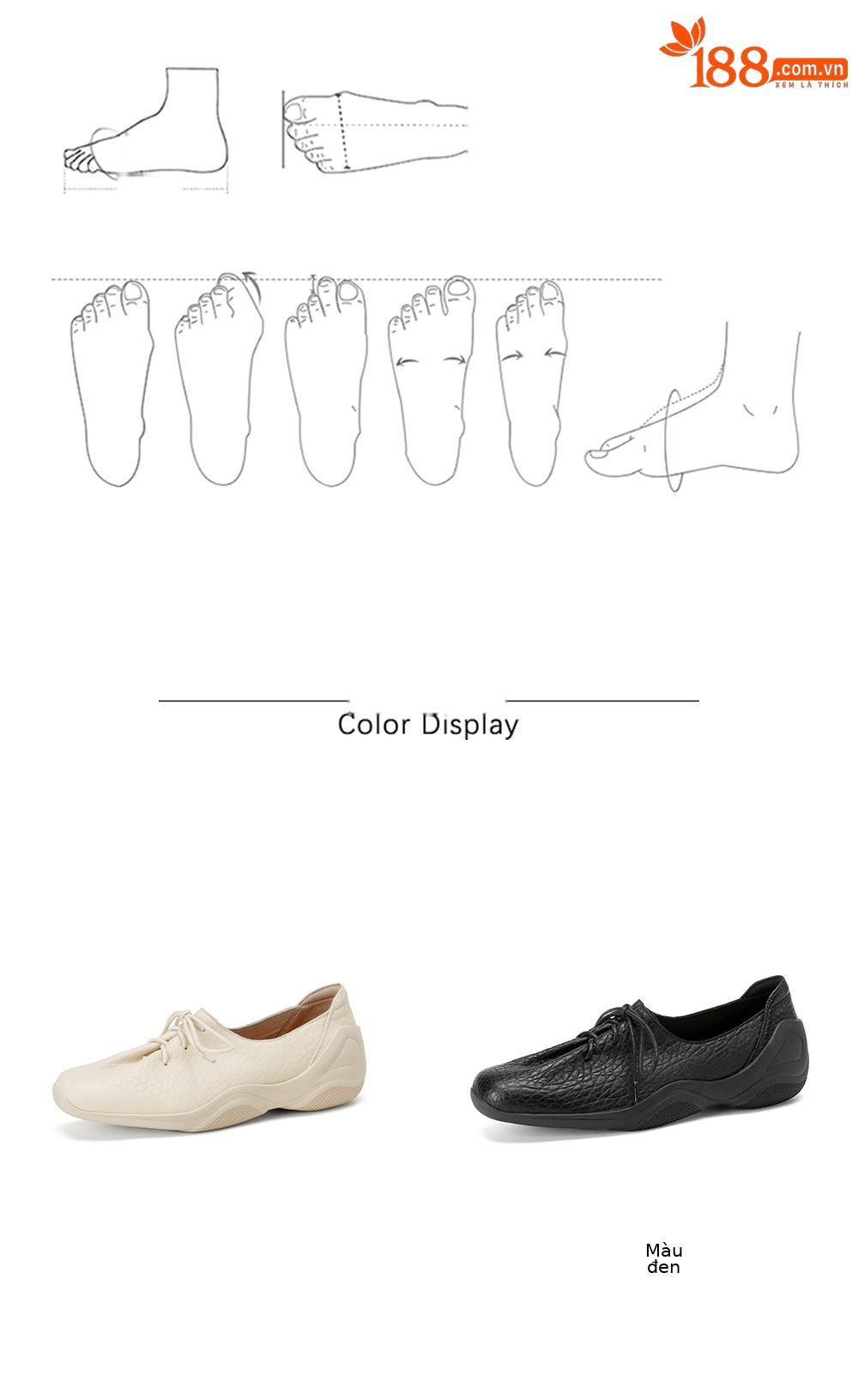 Giày lười nữ da cừu mềm phong cách DeTrain vintage, đế phẳng buộc dây — đen chi tiết 4