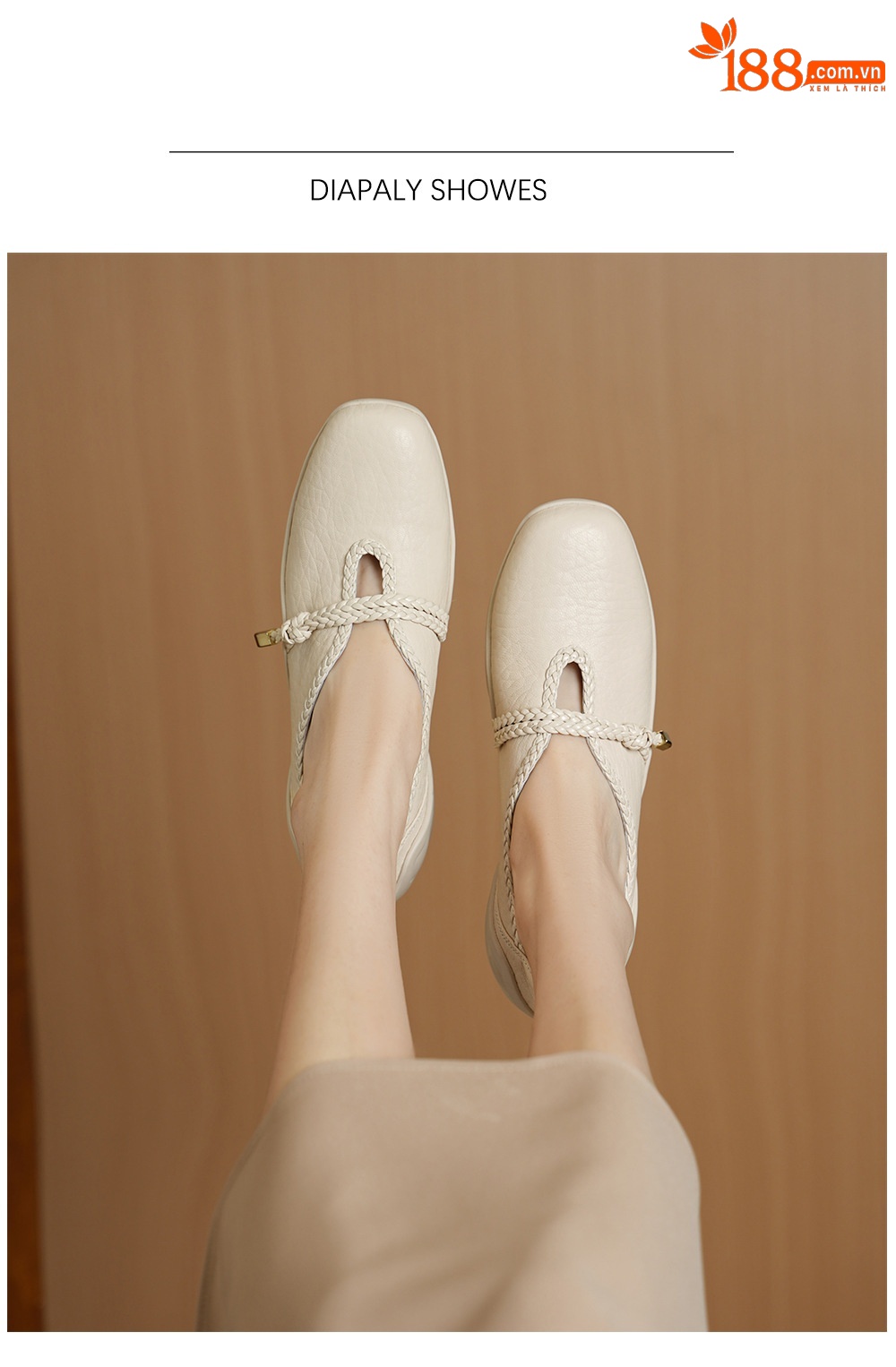 Giày da cừu Pháp đế thể thao dốc, mũi tròn cổ thấp, gót thấp phong cách bà nội — đen chi tiết 6