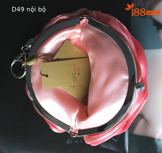 Túi clutch cô dâu lụa mini xách tay dự tiệc — Màu tím, Màu đen, Màu hồng, Màu xám đen chi tiết 10