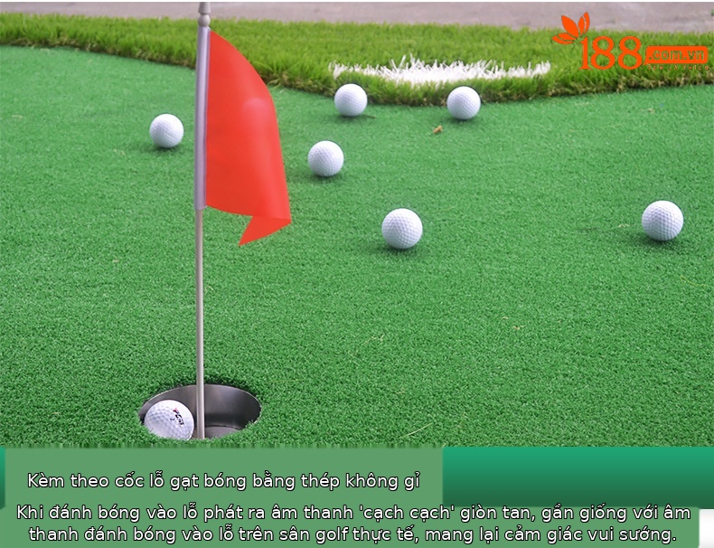 Thảm tập golf mini trong nhà PGM Golf Putter – sân cỏ nhân tạo luyện gạt bóng — Tùy chỉnh (giá vuông) chi tiết 14
