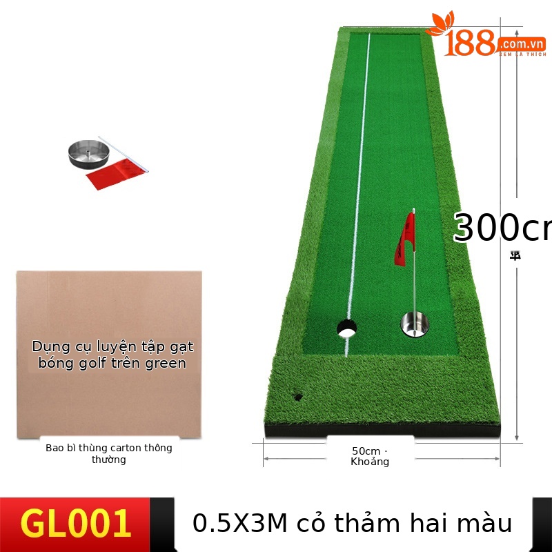 [GL001] 0.5*3m cỏ hai màu