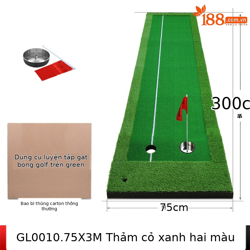 [GL001] 0.75*3m cỏ hai màu