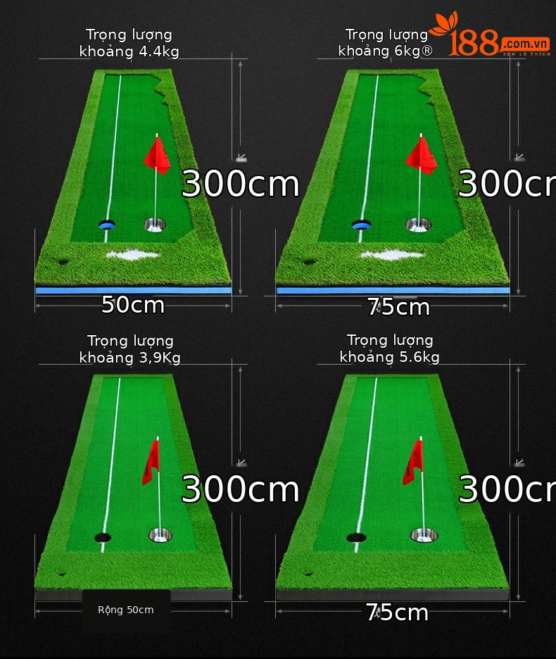 Bộ thảm tập golf trong nhà PGM cỏ nhân tạo 0.5x3m / 0.75x3m — [GL001] 0.5*3 mét cỏ bốn màu, [GL001] 0.75*3 mét cỏ bốn màu, [GL001] 0.5*3m cỏ hai màu, [GL001] 0.75*3m cỏ hai màu chi tiết 5