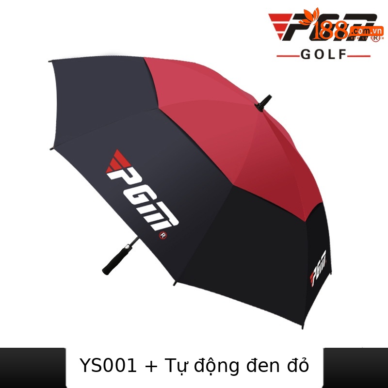 Ô dù golf PGM tự động chống nước mật độ cao, đường kính 133 cm — Ys001 đen đỏ-tự động, Ys001 tất cả màu đen-tự động