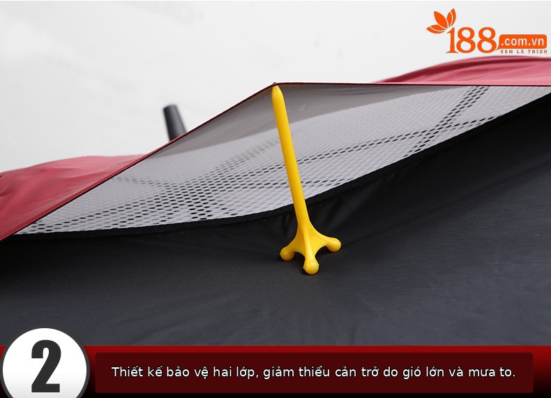 Ô dù golf PGM tự động chống nước mật độ cao, đường kính 133 cm — Ys001 đen đỏ-tự động, Ys001 tất cả màu đen-tự động chi tiết 11