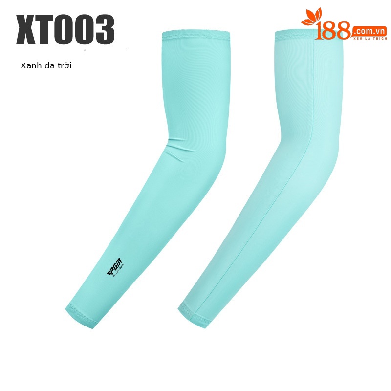 Tay áo chống nắng golf PGM chất liệu lụa băng thoáng khí cho nam nữ — Màu xanh lam