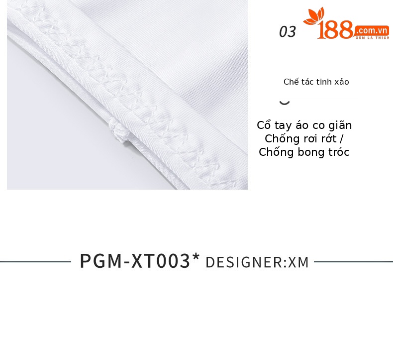 Tay áo chống nắng golf PGM chất liệu lụa băng thoáng khí cho nam nữ — Màu xanh lam chi tiết 22