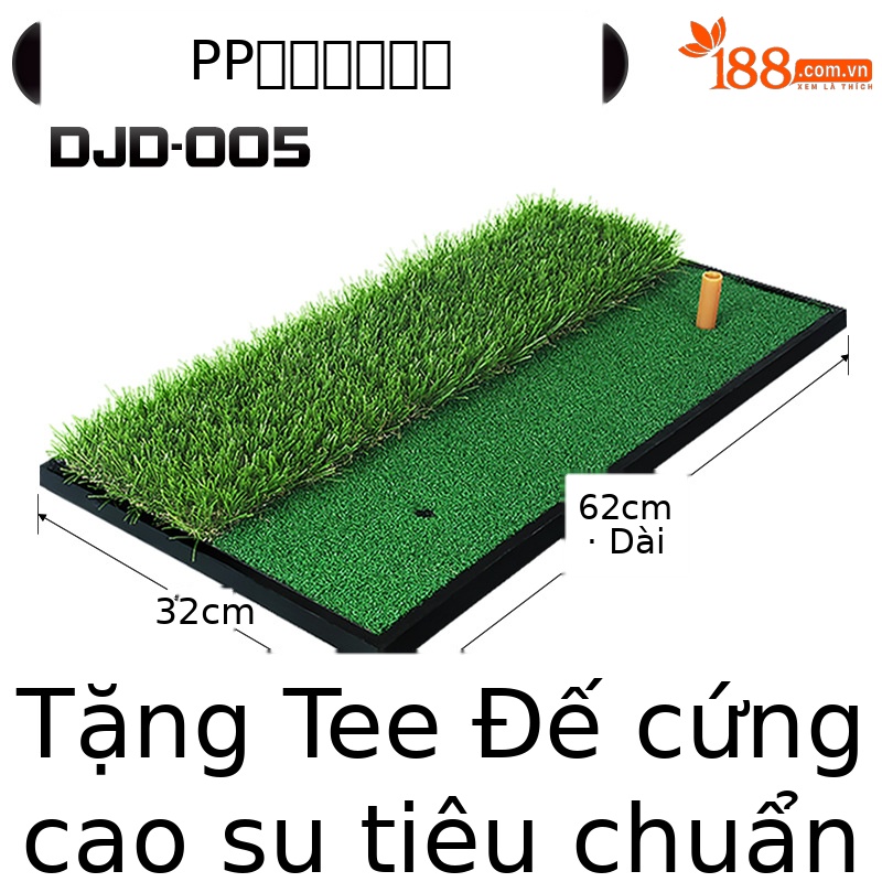 Thảm tập đánh golf đôi PGM 33x63cm — DJD005-Cỏ Đôi Có Đệm khung gầm