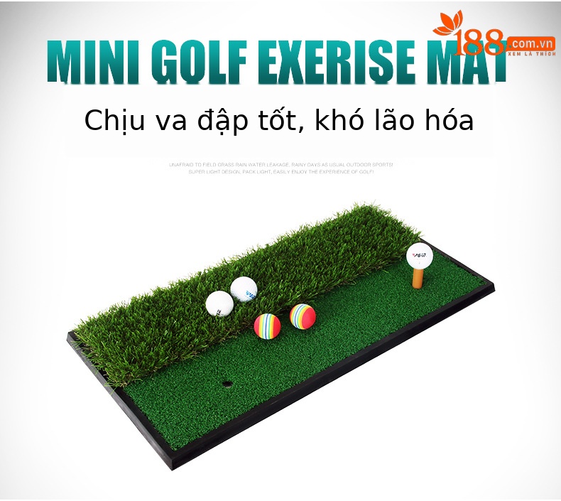 Thảm tập đánh golf đôi PGM 33x63cm — DJD005-Cỏ Đôi Có Đệm khung gầm chi tiết 3