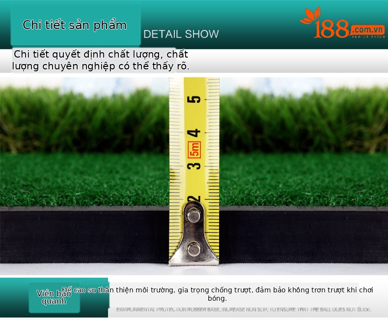 Thảm tập đánh golf đôi PGM 33x63cm — DJD005-Cỏ Đôi Có Đệm khung gầm chi tiết 5