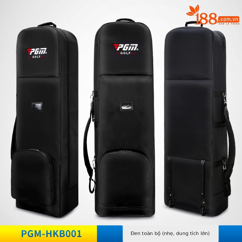 Túi đựng gậy golf PGM hai lớp dày có ròng rọc, kích thước 38x24x130 cm — HKB001 màu đen, HKB001 đen cam, HKB001 đen đỏ, HKB001 Đen xanh lam