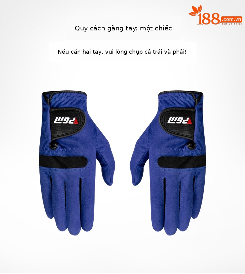 Găng tay golf PGM siêu mỏng thoáng khí chống trượt nam — ST004 Xanh dương-[Chống trượt ngón tay cái bên trái] chi tiết 2