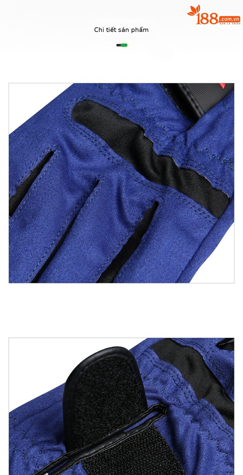Găng tay golf PGM siêu mỏng thoáng khí chống trượt nam — ST004 Xanh dương-[Chống trượt ngón tay cái bên trái] chi tiết 12