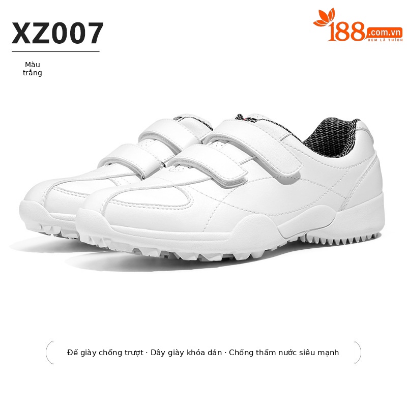 Giày golf nữ PGM XZ007 dây Velcro thoáng khí — XZ007 màu trắng tinh khiết, XZ007 trắng hồng A, XZ007 trắng hồng B