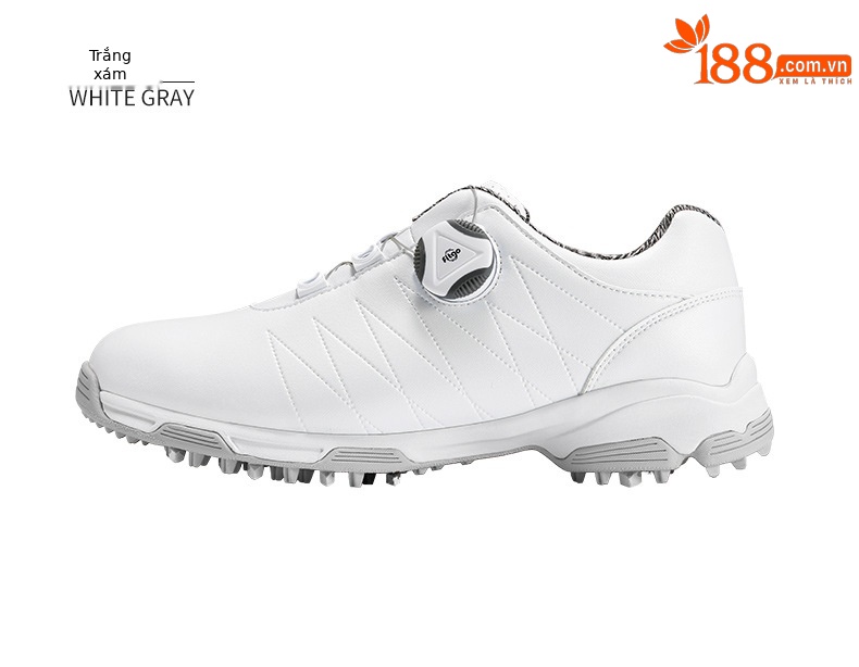 Giày golf nữ PGM không thấm nước, dây giày nút vặn, đế chống trượt — XZ082-Trắng xám [kiểu dây giày], XZ082-Trắng xám [kiểu nút xoay], XZ082-Trắng hồng B [Kiểu nút xoay], XZ082-Trắng hồng B [Kiểu dây giày] chi tiết 12