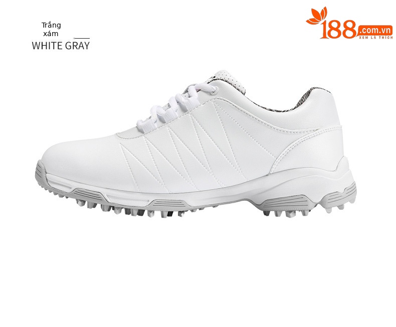 Giày golf nữ PGM không thấm nước, dây giày nút vặn, đế chống trượt — XZ082-Trắng xám [kiểu dây giày], XZ082-Trắng xám [kiểu nút xoay], XZ082-Trắng hồng B [Kiểu nút xoay], XZ082-Trắng hồng B [Kiểu dây giày] chi tiết 14