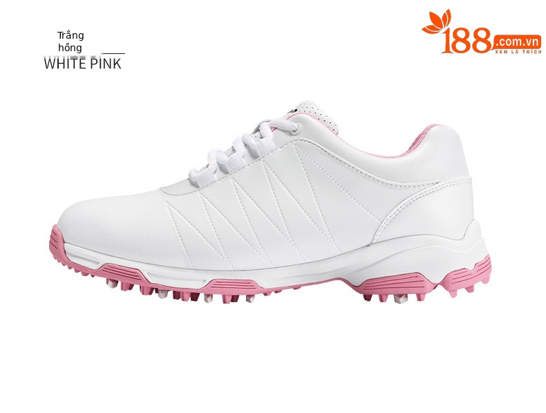 Giày golf nữ PGM không thấm nước, dây giày nút vặn, đế chống trượt — XZ082-Trắng xám [kiểu dây giày], XZ082-Trắng xám [kiểu nút xoay], XZ082-Trắng hồng B [Kiểu nút xoay], XZ082-Trắng hồng B [Kiểu dây giày] chi tiết 16