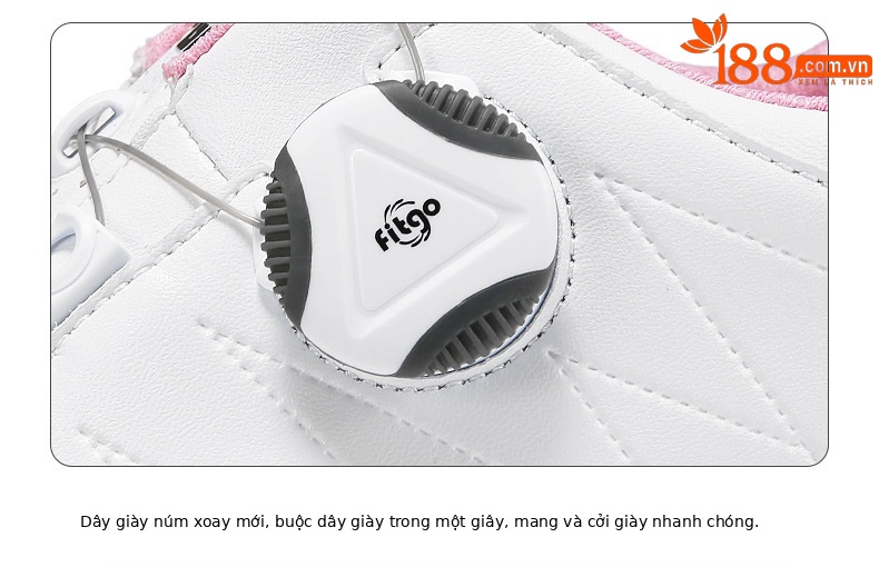 Giày golf nữ PGM không thấm nước, dây giày nút vặn, đế chống trượt — XZ082-Trắng xám [kiểu dây giày], XZ082-Trắng xám [kiểu nút xoay], XZ082-Trắng hồng B [Kiểu nút xoay], XZ082-Trắng hồng B [Kiểu dây giày] chi tiết 19