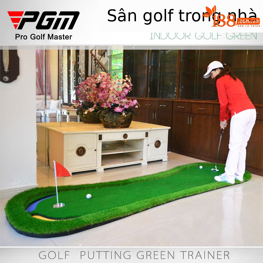 Thảm tập golf nhân tạo PGM GL003 cỏ dài bàn chân to 95x300 cm — GL003 cỏ dài bàn chân to [không có gậy và bóng]
