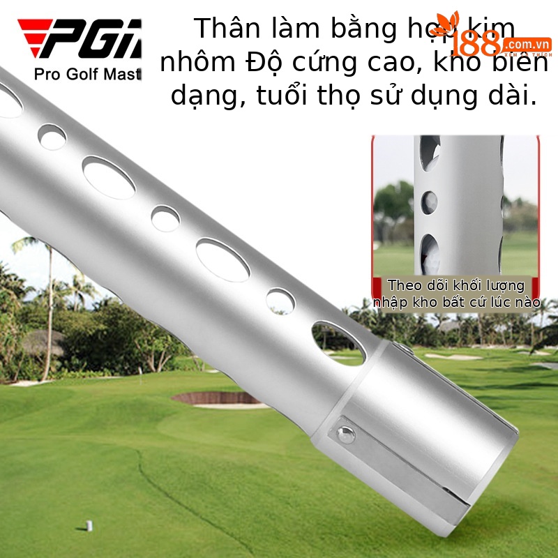 Máy nhặt bóng golf PGM đứng dễ dàng, túi vải nylon kèm ống nhôm, chứa 70 quả — Thiết bị nhặt Túi vải JQQ001, Thiết bị nhặt bóng ống nhôm JQQ002