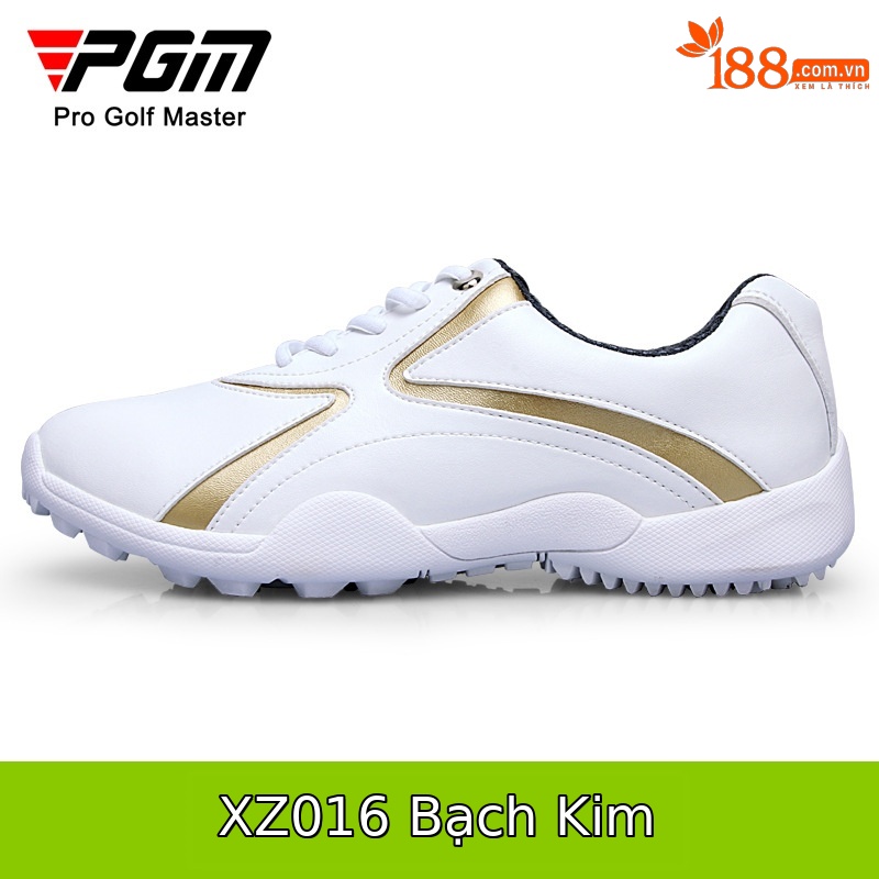 Giày golf nữ PGM siêu nhẹ đế foam thoáng khí — XZ016 vàng trắng, XZ016 trắng hồng B, XZ016 Trắng Hồng A
