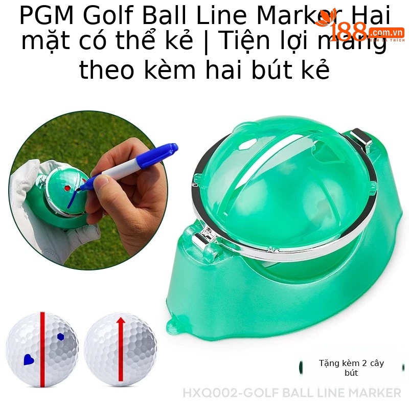 Dụng cụ đánh dấu bóng golf PGM kèm bút vẽ — Máy vẽ đường đơn [không có bút], HXQ002 【Với 2 bút vẽ nguệch ngoạc 】