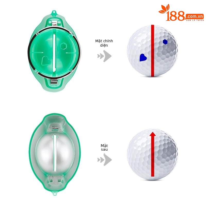 Dụng cụ đánh dấu bóng golf PGM kèm bút vẽ — Máy vẽ đường đơn [không có bút], HXQ002 【Với 2 bút vẽ nguệch ngoạc 】
