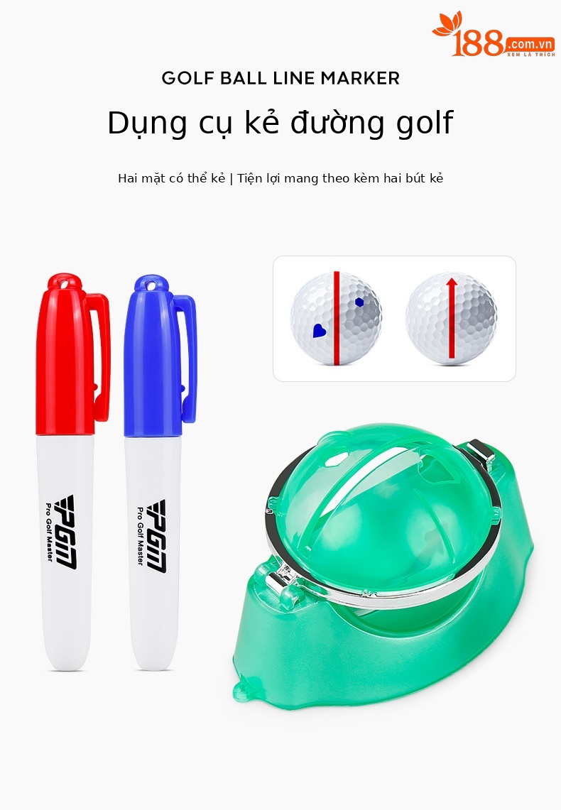 Dụng cụ đánh dấu bóng golf PGM kèm bút vẽ — Máy vẽ đường đơn [không có bút], HXQ002 【Với 2 bút vẽ nguệch ngoạc 】 chi tiết 2