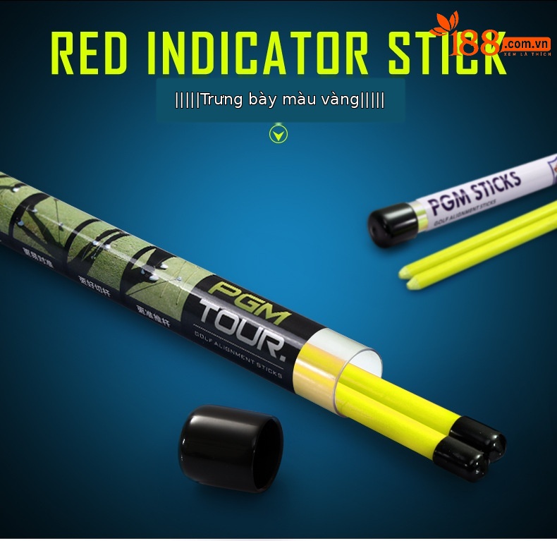 Gậy chỉ báo hướng golf PGM dài 122 cm, bộ 2 cây tập đẩy — 122cm chi tiết 6