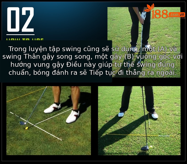 Gậy chỉ báo hướng golf PGM dài 122 cm, bộ 2 cây tập đẩy — 122cm chi tiết 13