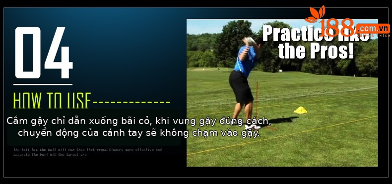 Gậy chỉ báo hướng golf PGM dài 122 cm, bộ 2 cây tập đẩy — 122cm chi tiết 15