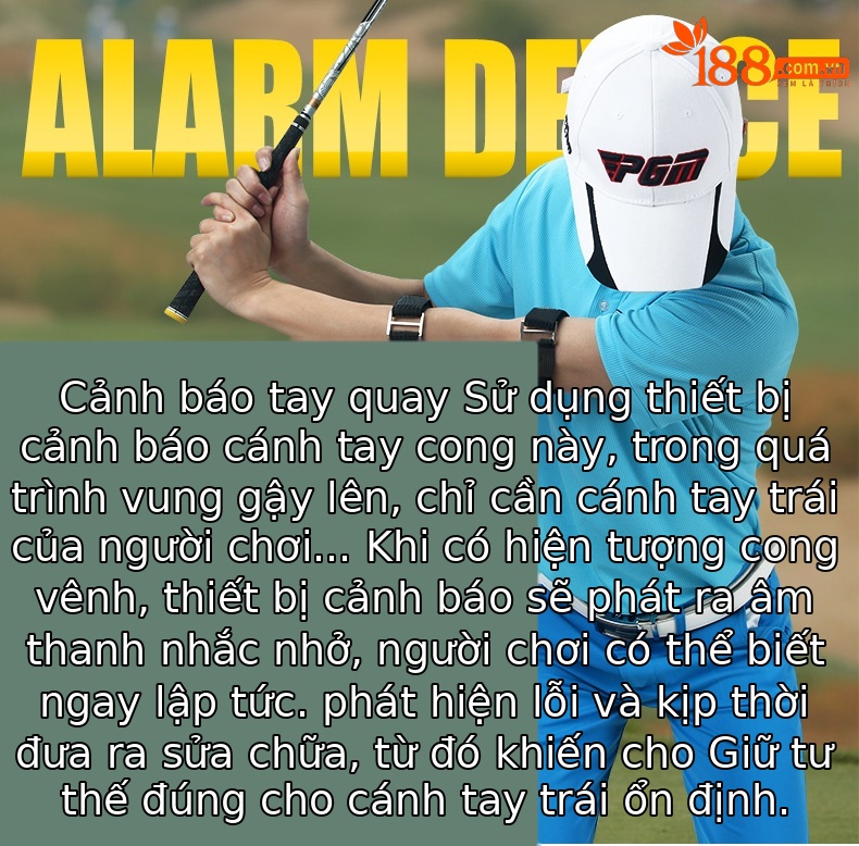 Dụng cụ chỉnh tư thế tay golf PGM, thiết bị cảnh báo cúi tay, hỗ trợ tập luyện cho người mới bắt đầu — Dụng cụ chỉnh hình tay quay chi tiết 2