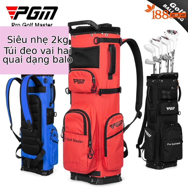 Túi đựng gậy golf PGM đeo vai kiểu ba lô chống nước siêu nhẹ 2kg — QB144-đỏ (vai trở lại), QB144-Màu xanh dương (Ba lô trở lại), QB144-Đen (kiểu ba lô), QB144-Xám (Ba lô trở lại)