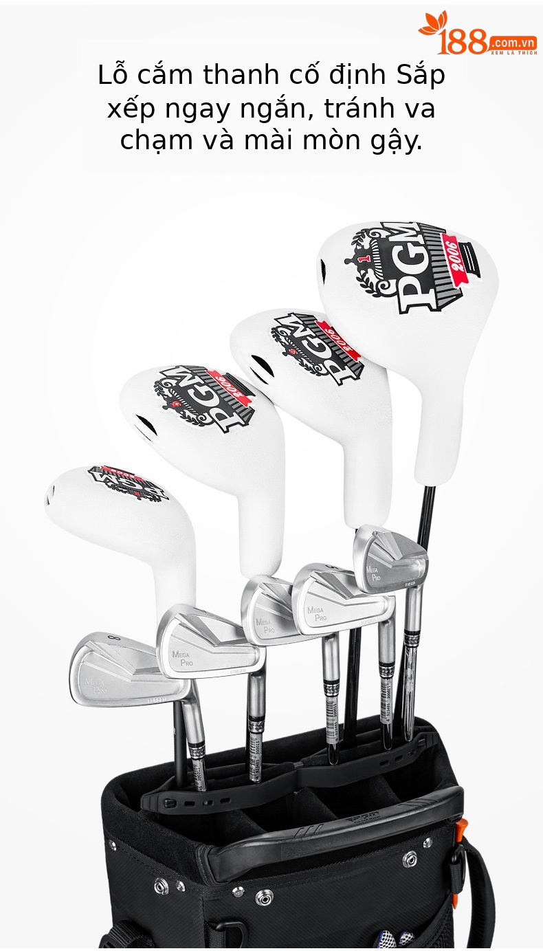 Túi đựng gậy golf PGM đeo vai kiểu ba lô chống nước siêu nhẹ 2kg — QB144-đỏ (vai trở lại), QB144-Màu xanh dương (Ba lô trở lại), QB144-Đen (kiểu ba lô), QB144-Xám (Ba lô trở lại) chi tiết 4