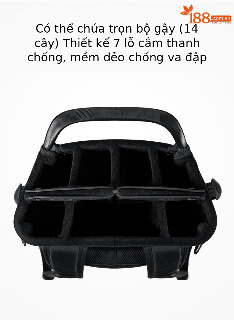 Túi đựng gậy golf PGM đeo vai kiểu ba lô chống nước siêu nhẹ 2kg — QB144-đỏ (vai trở lại), QB144-Màu xanh dương (Ba lô trở lại), QB144-Đen (kiểu ba lô), QB144-Xám (Ba lô trở lại) chi tiết 7