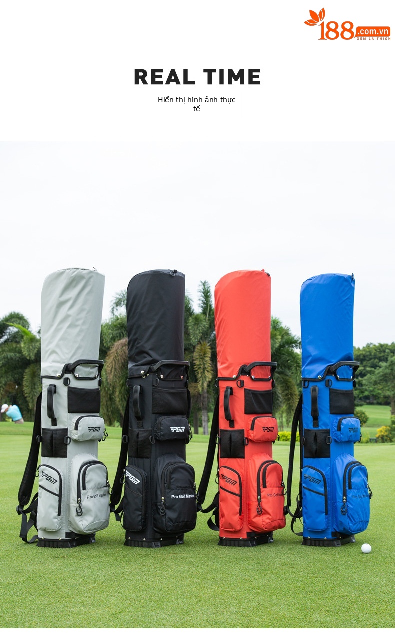 Túi đựng gậy golf PGM đeo vai kiểu ba lô chống nước siêu nhẹ 2kg — QB144-đỏ (vai trở lại), QB144-Màu xanh dương (Ba lô trở lại), QB144-Đen (kiểu ba lô), QB144-Xám (Ba lô trở lại) chi tiết 8