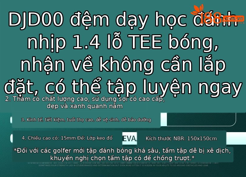 Thảm tập golf PGM chống trượt 1.5x1.5m dùng cho sân tập — Đệm dạy học đổ keo 1.5*1,5 m (có đáy chống trượt), Đệm dạy học đổ keo 1.5*1,5 m (không có đế chống trượt), 1.5*1.5M 3D giảng dạy đánh Pad (với chống trượt đáy), 1.5*1.5M 3D giảng dạy Pad (không có đáy chống trượt) chi tiết 4