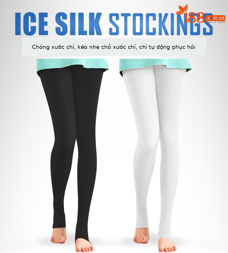 Quần legging nữ tập golf yoga lụa băng chống nắng — Dẫm gót màu trắng size L chi tiết 8