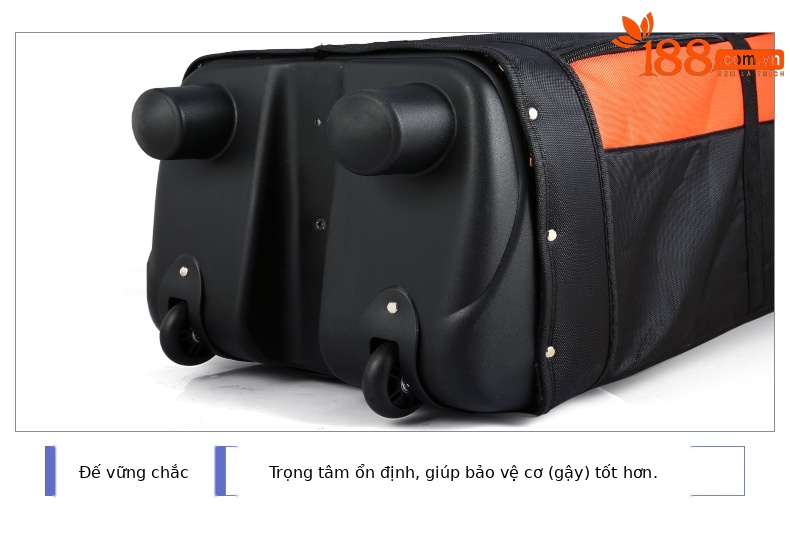 Túi đựng gậy golf PGM hai lớp đế cứng, chống nước, gấp gọn, kích thước 141x38.5x31.5 cm — HKB006 đen và cam (Phiên bản dày), HKB006 đen xanh (phiên bản dày), HKB006 Đen Bạc (phiên bản dày), HKB006 toàn màu đen (Phiên bản dày) chi tiết 15