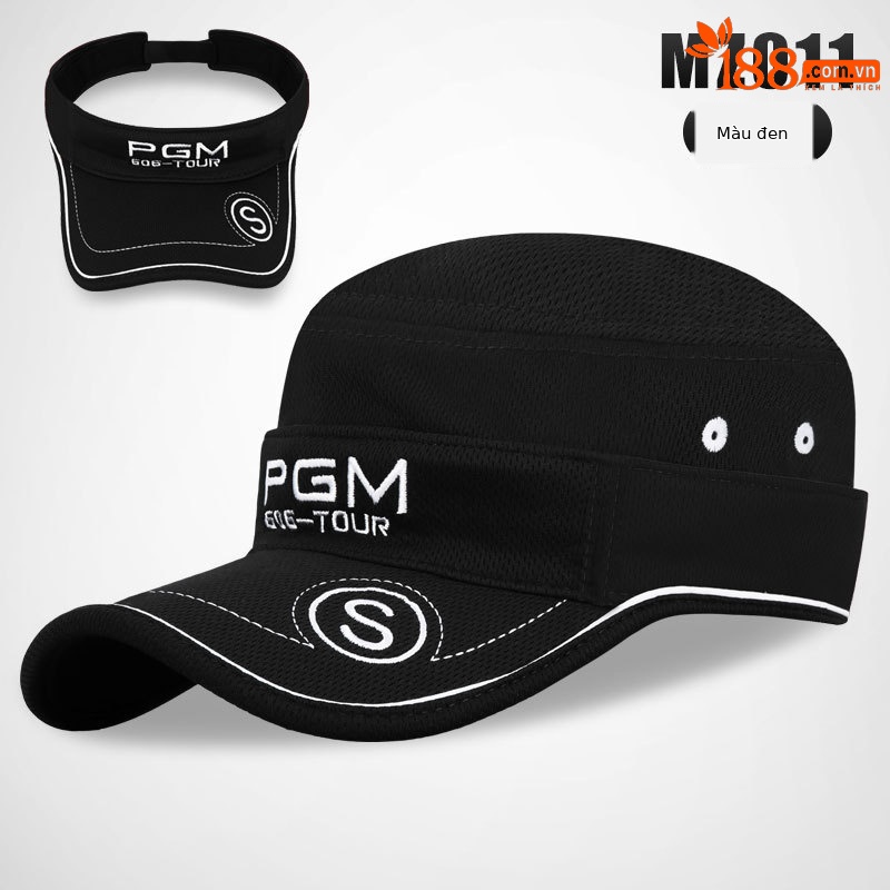 Mũ golf không đỉnh PGM chống nắng thoáng khí mùa hè đa năng — Màu đen, Xanh Navy, Màu trắng, Màu đỏ