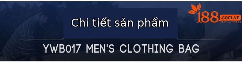 Túi đựng quần áo golf PGM dung tích lớn, chất liệu PU chống nước, có ngăn giày riêng, kích thước 46×22×28 cm — YWB017-Màu đen, YWB017-màu trắng, YWB017-màu cam, YWB017-màu xanh đậm chi tiết 21