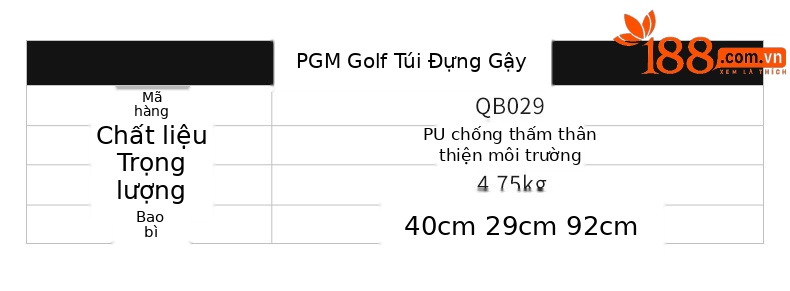 Túi golf kéo PGM QB029 chứa 13 gậy, chất liệu PU cao cấp, có bánh xe và tay kéo — Qb029-túi bóng kéo Mới [màu đen], Qb029-túi bóng kéo Mới [màu trắng], Qb029-túi bóng kéo Mới [màu xanh lam] chi tiết 9